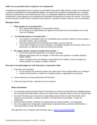 Form F242-385-909 Activity Prescription Form (Apf) - Washington (English/Spanish), Page 9