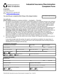 Document preview: Form F262-009-000 Industrial Insurance Discrimination Complaint Form - Washington