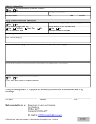 Form F262-009-000 Industrial Insurance Discrimination Complaint Form - Washington, Page 2