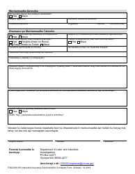 Form F262-009-303 Industrial Insurance Discrimination Complaint Form - Washington (Somali), Page 2