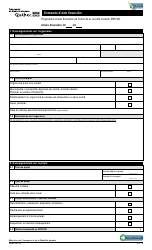 Document preview: Forme V-3120 Demande D'aide Financiere - Programme D'aide Financiere Du Fonds De La Securite Routiere (Paffsr) - Quebec, Canada (French)