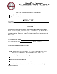 Document preview: Real Estate Commission Transfer/Activation Form - New Hampshire
