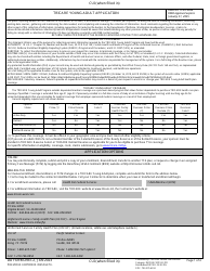 Document preview: DD Form 2947-2 TRICARE Young Adult Application (West)