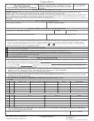 DD Form 1252-1 Part II US Customs and Border Protection (CBP) Declaration for Personal Property Shipments