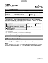 Form 60-6366E Licence to Accompany Renewal Form - New Brunswick, Canada