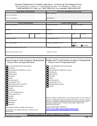 Document preview: Form ORTOX203 Urine Drug Test Request Form - Vermont
