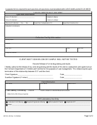 Form ORTOX203 Urine Drug Test Request Form - Vermont, Page 2