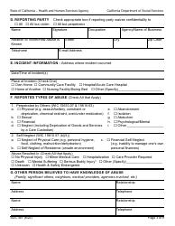 Form SOC341 Report of Suspected Dependent Adult/Elder Abuse - California, Page 3