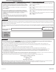 Form MV-44NCF Application for Name Change Only on Standard Permit, Driver License or Non-driver Id Card - New York (French), Page 2