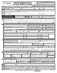 Form MV-82BF Boat Registration/Title Application - New York (French)