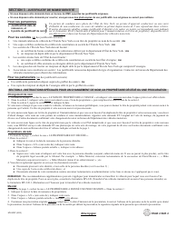 Form MV-902F Application for Duplicate Title - New York (French), Page 2