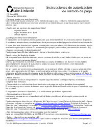 Formulario F120-211-999 Formulario De Autorizacion De Metodo De Pago - Washington (Spanish), Page 2