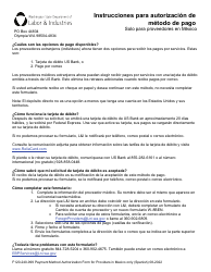 Formulario F120-240-999 Formulario Para Autorizacion De Metodo De Pago Solo Para Proveedores En Mexico - Washington (Spanish), Page 2