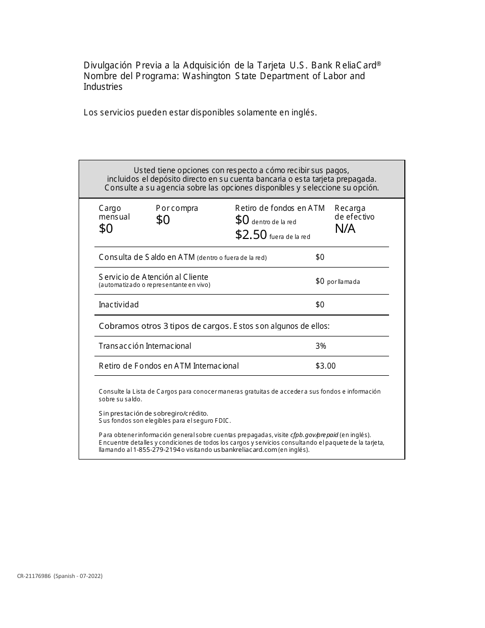 Formulario F120-240-999 Formulario Para Autorizacion De Metodo De Pago Solo Para Proveedores En Mexico - Washington (Spanish), Page 3