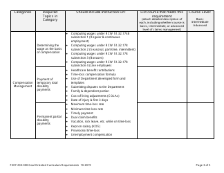 Form F207-230-000 Goal Oriented Curriculum Requirements - Washington, Page 3