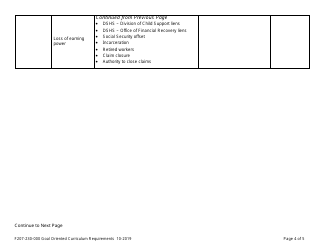Form F207-230-000 Goal Oriented Curriculum Requirements - Washington, Page 4
