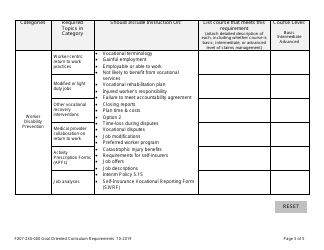 Form F207-230-000 Goal Oriented Curriculum Requirements - Washington, Page 5