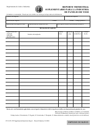Document preview: Formulario F212-051-999 Reporte Trimestral Suplementario Para La Industria De Paneles De Yeso - Washington (Spanish)