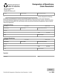 Document preview: Form F240-006-000 Designation of Beneficiary Claim Resolution - Washington