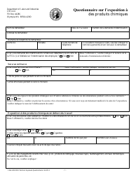 Form F242-409-232 Chemical Exposure Questionnaire - Washington (French)