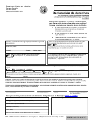 Document preview: Formulario F242-420-999 Declaracion De Derechos De Conyuge O Pareja Domestica Registrada Sobreviviente a Recibir Beneficios Bajo El Seguro Industrial - Washington (Spanish)