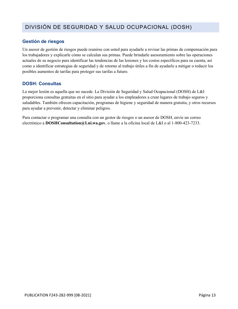 Formulario F243-282-999 Guia De Herramientas Para El Retorno Al Trabajo - Washington (Spanish), Page 14