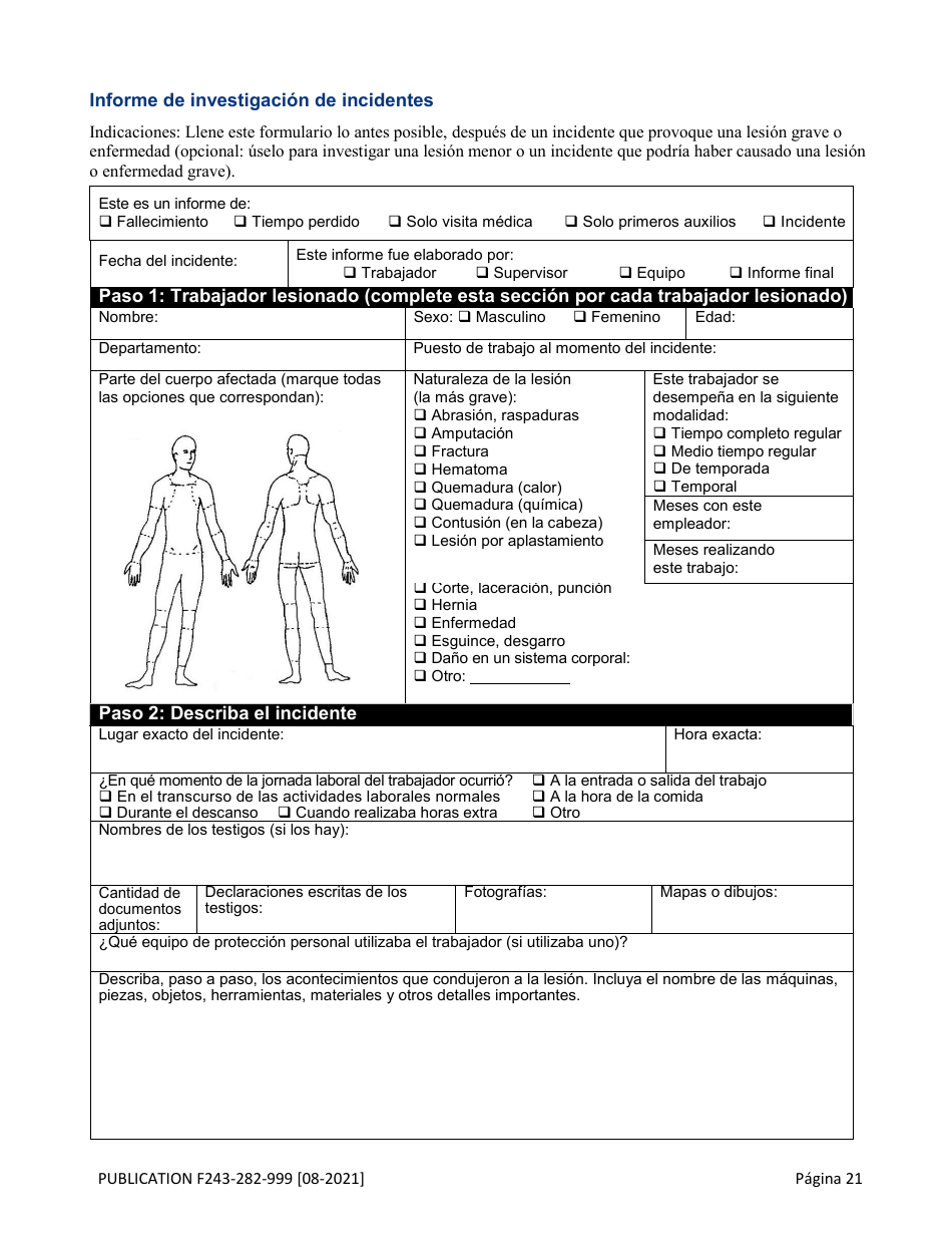 Formulario F243-282-999 Guia De Herramientas Para El Retorno Al Trabajo - Washington (Spanish), Page 22