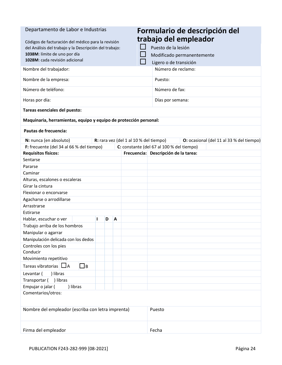 Formulario F243-282-999 Guia De Herramientas Para El Retorno Al Trabajo - Washington (Spanish), Page 25