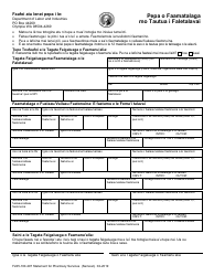 Document preview: Form F245-100-297 Statement for Pharmacy Services - Washington (Samoan)