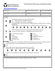 Document preview: Form F245-460-000 Functional Recovery Questionnaire - Washington