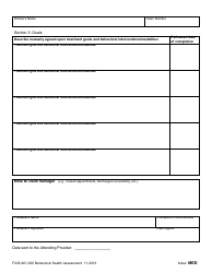 Form F245-461-000 Behavioral Health Assessment - Washington, Page 2