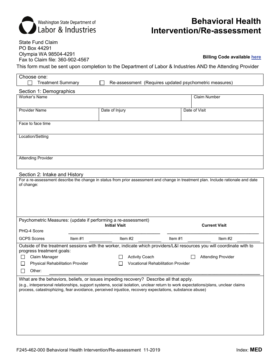 Form F245-462-000 - Fill Out, Sign Online And Download Fillable Pdf 