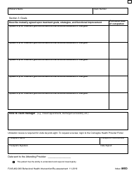 Form F245-462-000 Behavioral Health Intervention/Re-assessment - Washington, Page 2