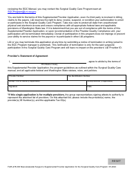 Form F245-478-000 Musculoskeletal Surgeon&#039;s Supplemental Provider Application for the Surgical Quality Care Program - Washington, Page 3