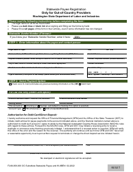 Document preview: Form F248-369-000 Statewide Payee Registration for out-Of-Country Providers - Washington
