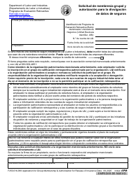 Document preview: Formulario F250-016-999 Solicitud De Membresia Grupal Y Autorizacion Para La Divulgacion De Datos De Seguros - Washington (Spanish)