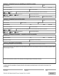 Form F262-291-000 Mental Health Privacy Complaint Form - Washington, Page 2