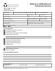 Document preview: Form F280-046-000 Referral to L&i/Worksource Partnership Services - Washington