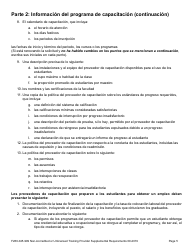 Formulario F280-045-999 Requisitos Complementarios Para Proveedores De Capacitacion No Acreditados O Sin Licencia - Washington (Spanish), Page 5