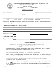 Document preview: Form SF-1630 Petition for Hearing - East - Tennessee