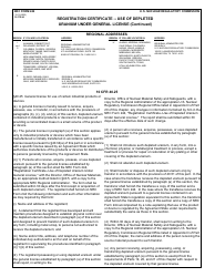 NRC Form 244 Registration Certificate - Use of Depleted Uranium Under General License, Page 2
