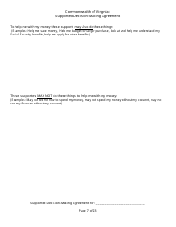 Supported Decision-Making Agreement - Virginia, Page 7