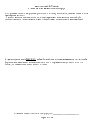 Acuerdo De Toma De Decisiones Con Apoyo - Virginia (Spanish), Page 11