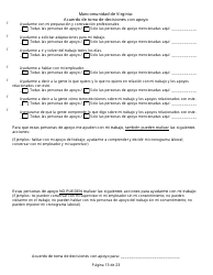 Acuerdo De Toma De Decisiones Con Apoyo - Virginia (Spanish), Page 13