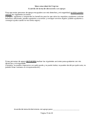 Acuerdo De Toma De Decisiones Con Apoyo - Virginia (Spanish), Page 15