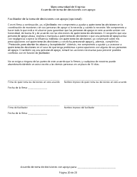 Acuerdo De Toma De Decisiones Con Apoyo - Virginia (Spanish), Page 20