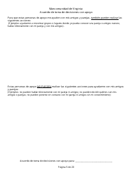 Acuerdo De Toma De Decisiones Con Apoyo - Virginia (Spanish), Page 5
