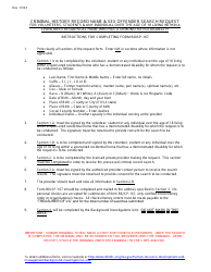 Document preview: Form BIUSP-167 Criminal History Record Name & Sex Offender Search Request for Volunteers, Students & Any Individual Over the Age of 18 Living Within a Sponsored Residential Home Who Has a Demonstrated Disability - Virginia