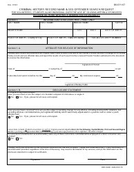 Form BIUSP-167 Criminal History Record Name &amp; Sex Offender Search Request for Volunteers, Students &amp; Any Individual Over the Age of 18 Living Within a Sponsored Residential Home Who Has a Demonstrated Disability - Virginia, Page 2