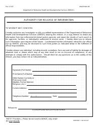 Document preview: Form DBH960E Attachment 4 Authority for Release of Information - Virginia